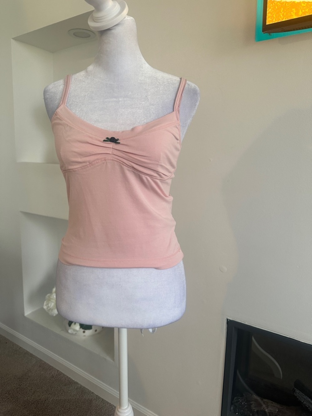 Intimately free people Women's Pink Spaghetti Strap Tank Top